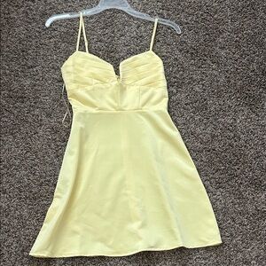 Princess Polly Light Yellow Strappy Dress